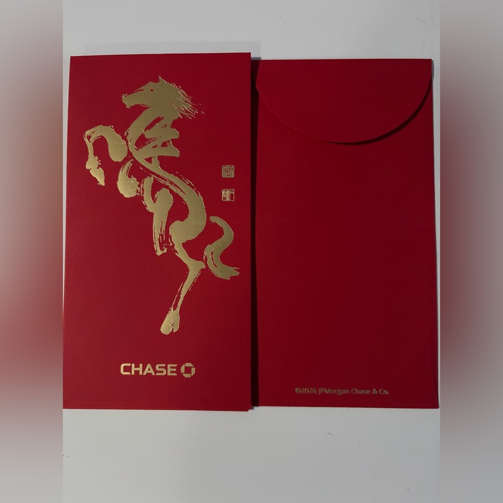 NEW Chase Lunar New Year of the Horse 2026 Red Envelopes 🧧